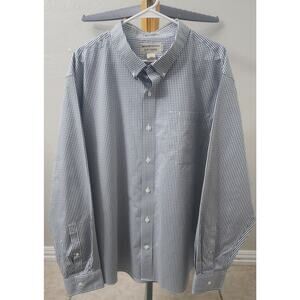 Duluth Trading Wrinkle Fighter 2XL 100% Cotton LS Button Down Shirt Plaid